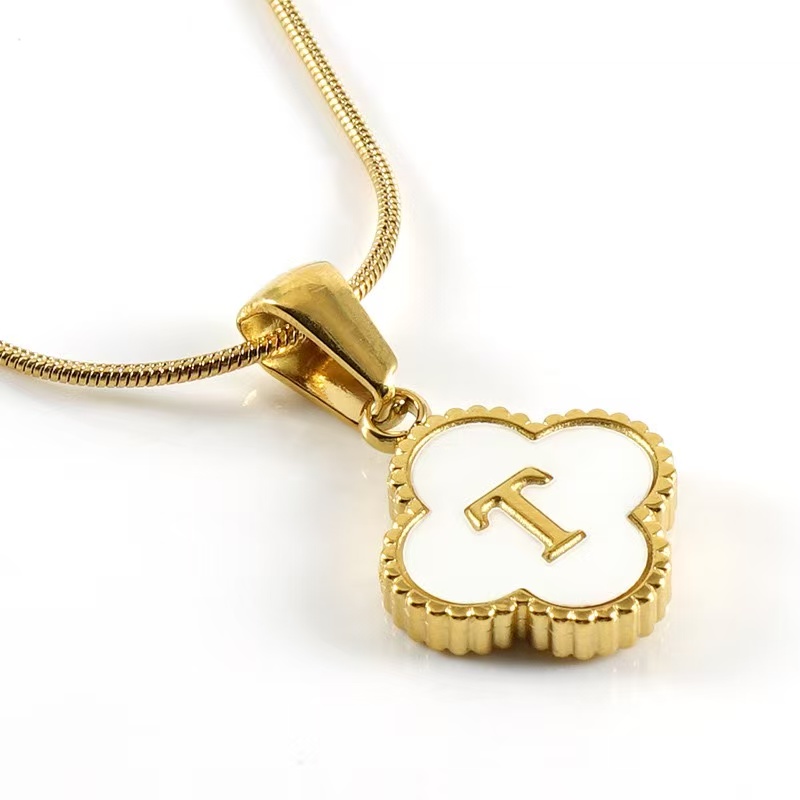 Clover Letter Necklace