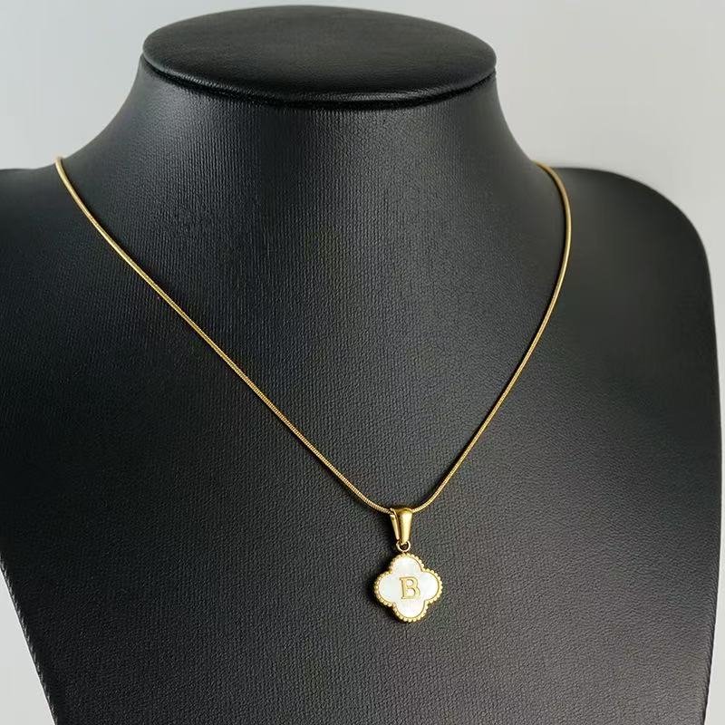 Clover Letter Necklace