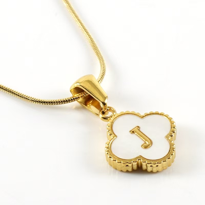 Clover Letter Necklace