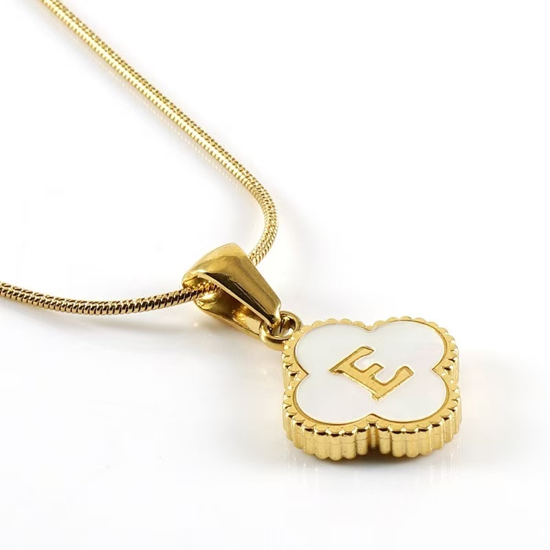 Clover Letter Necklace