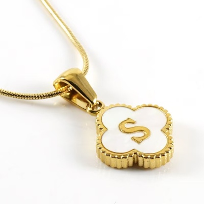 Clover Letter Necklace