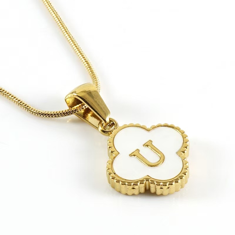Clover Letter Necklace