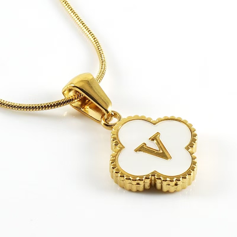 Clover Letter Necklace