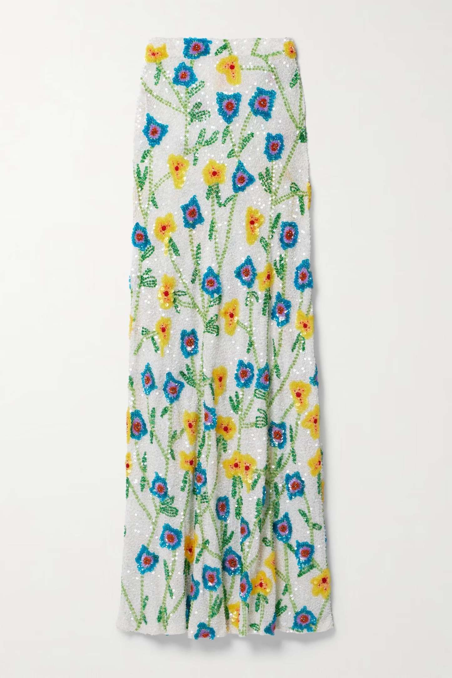 Flower Sequin Maxi Skirt