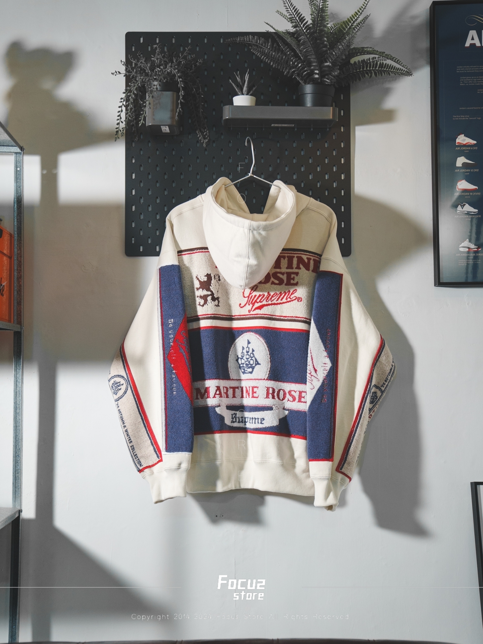  Martine Rose Towel Zip Up Hooded Sweatshirt 黑/白 兩色 拉鍊外套