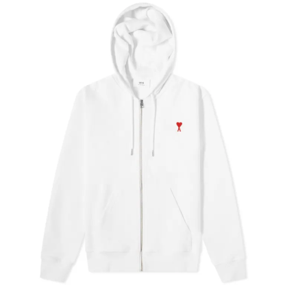A Heart Zip Through Hoodie