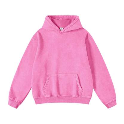 Unisex Oversized Acid Wash Hoodie Pullover