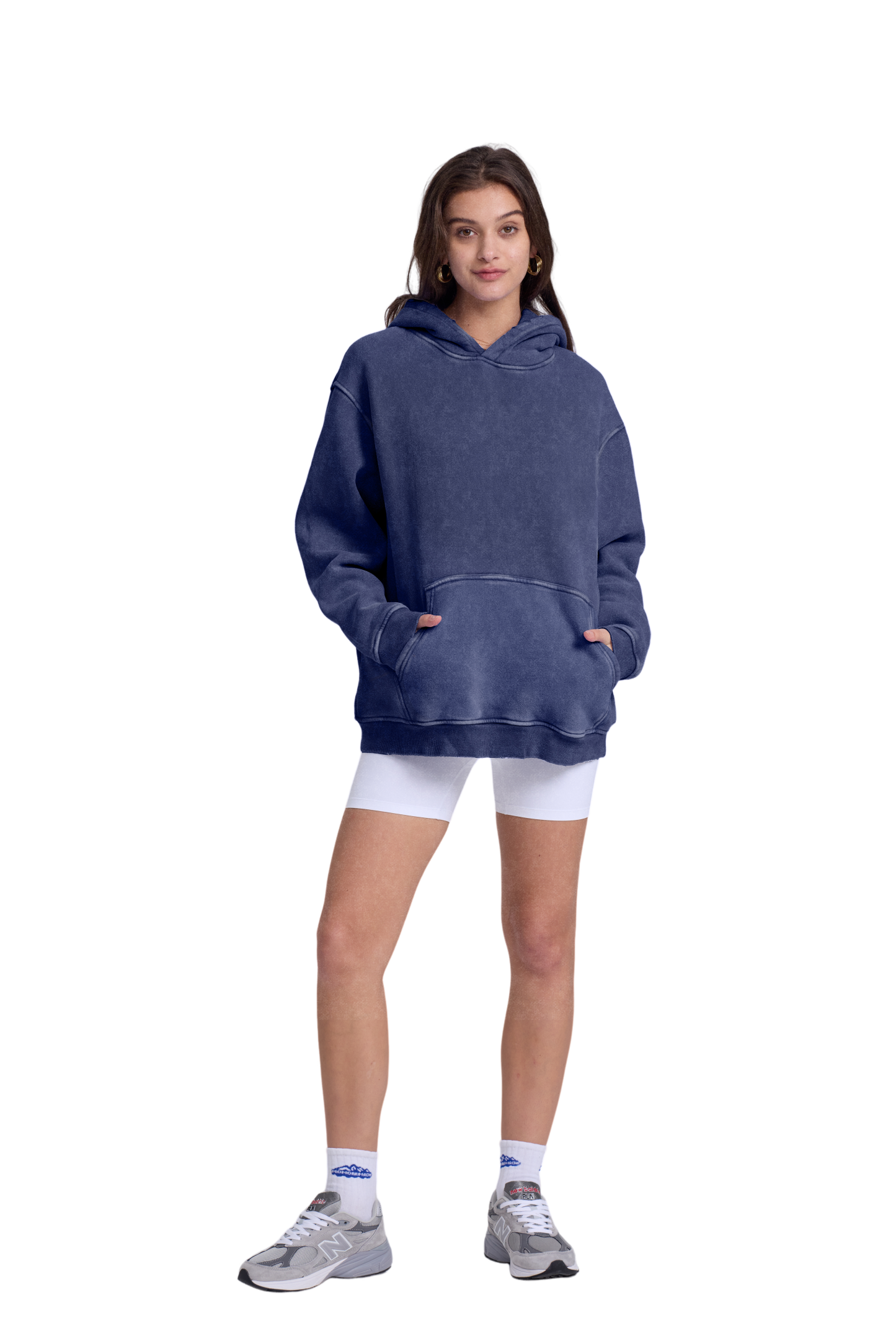 Unisex Oversized Acid Wash Hoodie Pullover