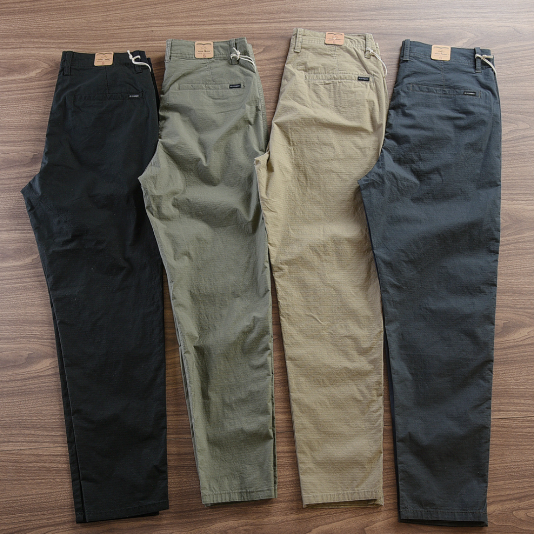 Calça Reta Masculina em Sarja [Kit 4 Unidades].