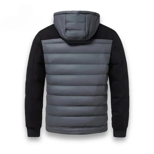 Men's Black Puffer Hoodie Jacket