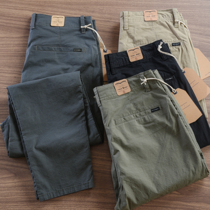 Calça Reta Masculina em Sarja [Kit 4 Unidades].