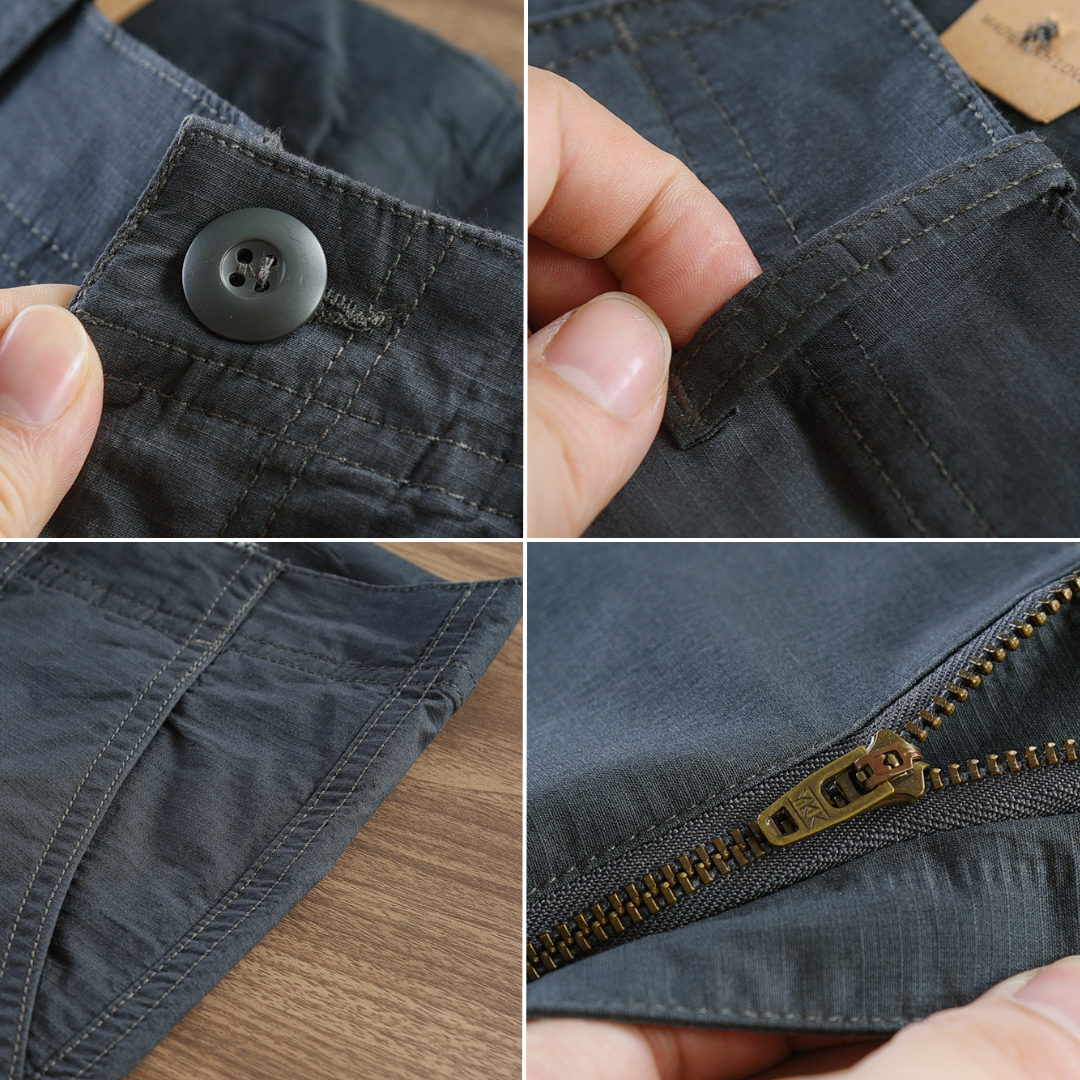 Calça Reta Masculina em Sarja [Kit 4 Unidades].