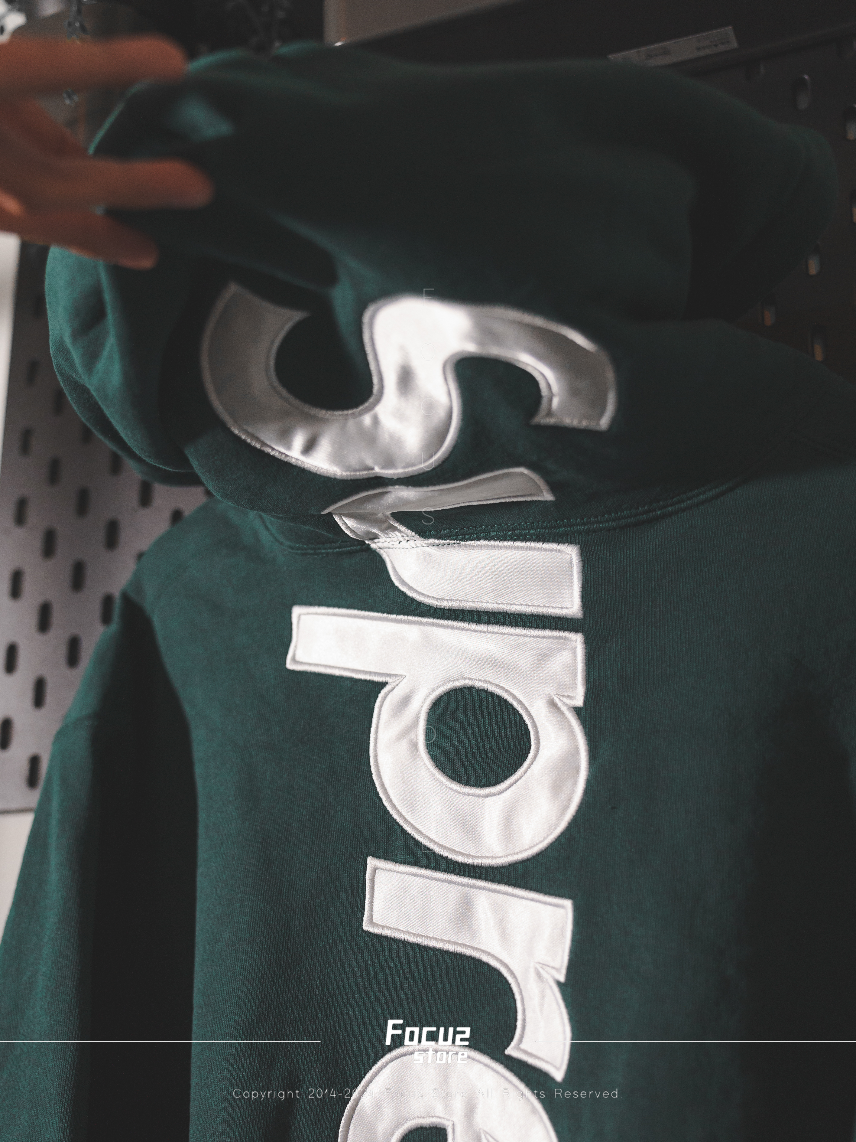  FW24 Week3 Satin Appliqué Hooded Sweatshirt 背字Logo 帽T