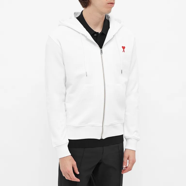 A Heart Zip Through Hoodie