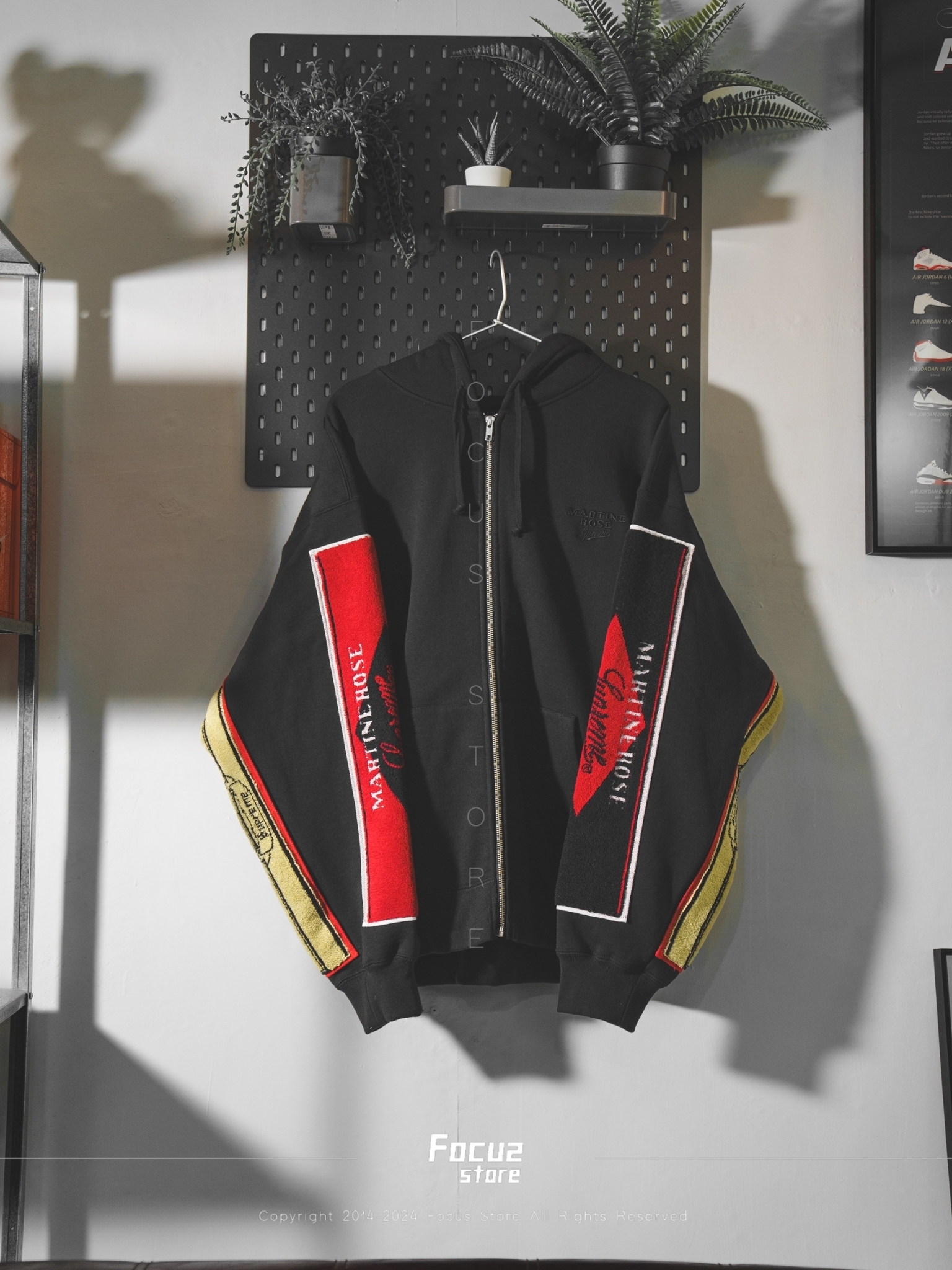  Martine Rose Towel Zip Up Hooded Sweatshirt 黑/白 兩色 拉鍊外套