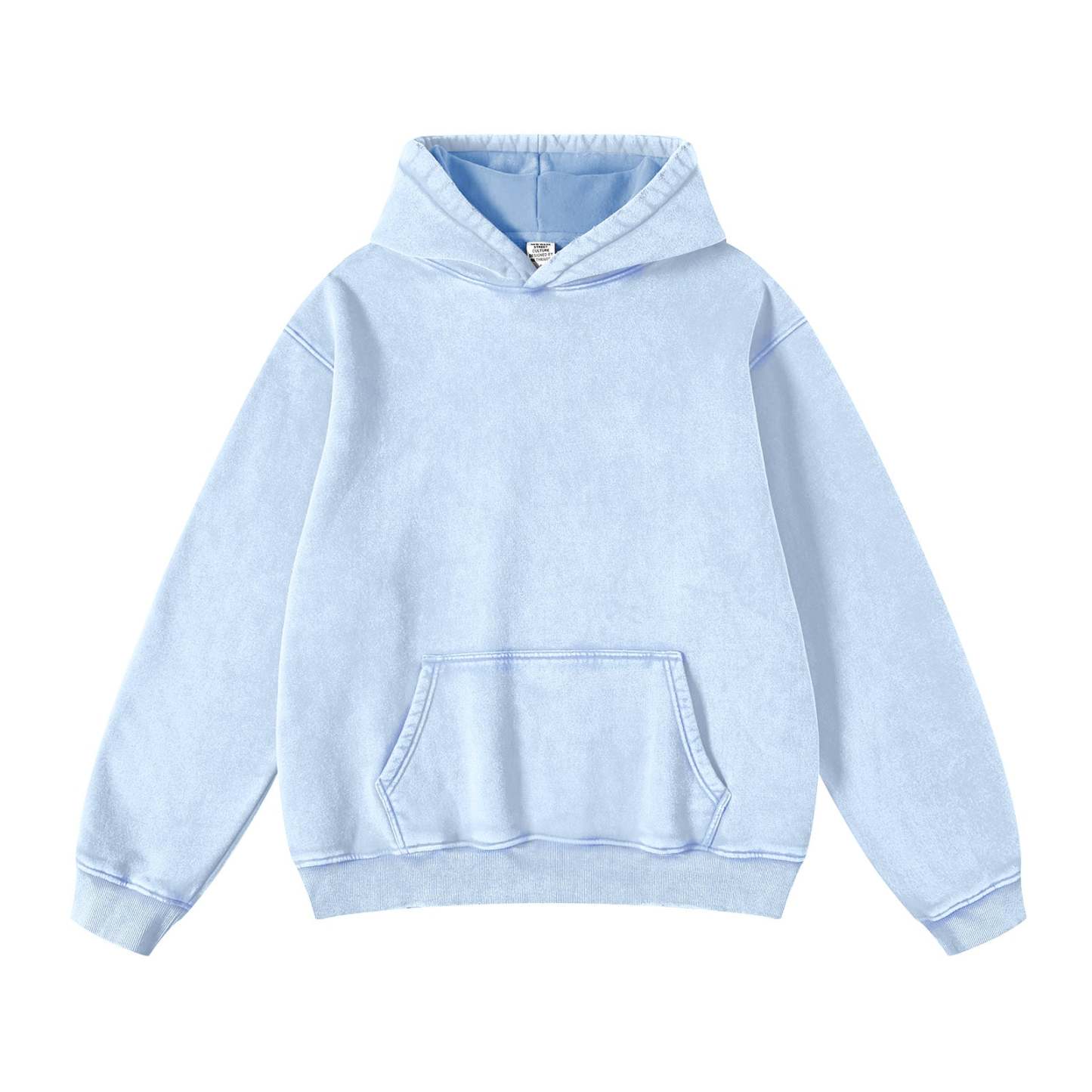 Unisex Oversized Acid Wash Hoodie Pullover