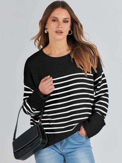 Women's Oversized Sweaters 2025 Long Sleeve Fuzzy Knit Casual Chunky Pullover Sweater Fall Outfits Clothes