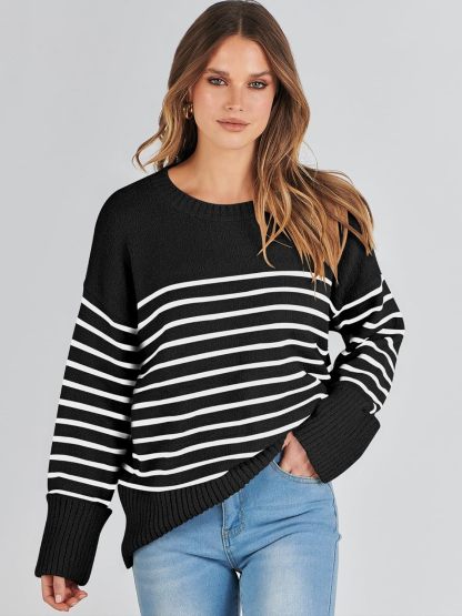 Women's Oversized Sweaters 2025 Long Sleeve Fuzzy Knit Casual Chunky Pullover Sweater Fall Outfits Clothes