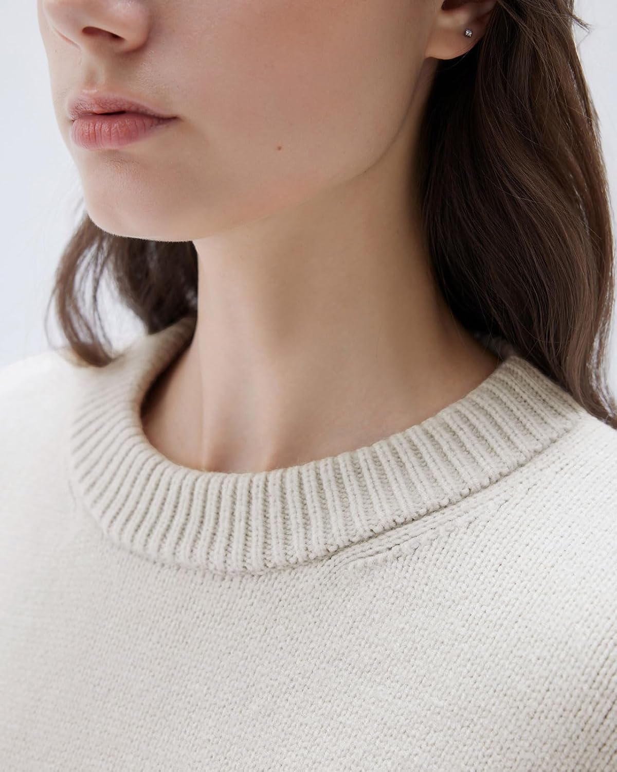 Women Cashmere Oversized Long Sleeve Pullover Sweater Crew Neck Jumpers