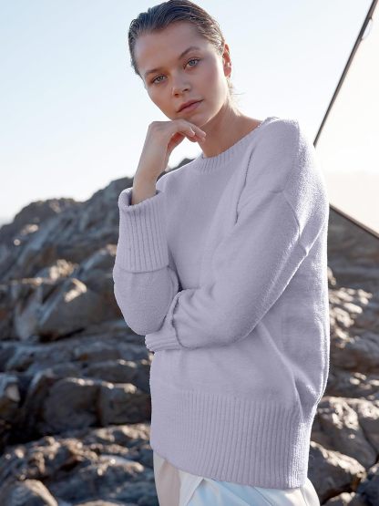 Women's Oversized Sweaters 2025 Long Sleeve Fuzzy Knit Casual Chunky Pullover Sweater Fall Outfits Clothes