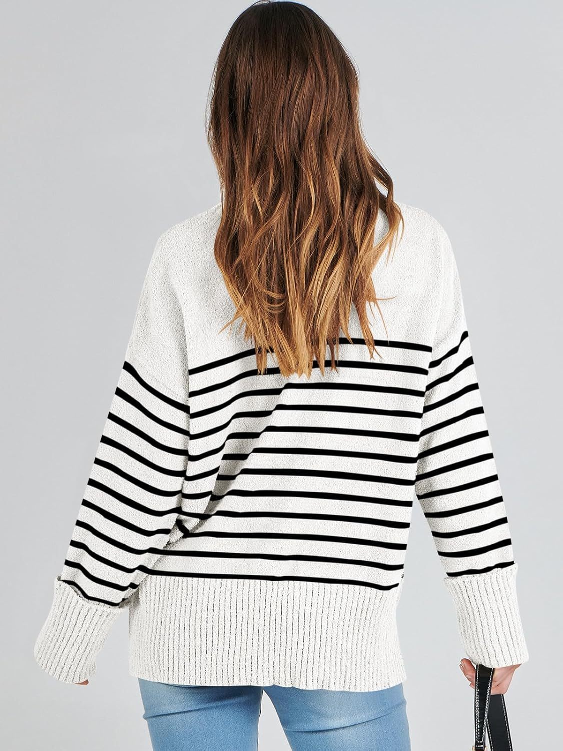 Women's Oversized Sweaters 2025 Long Sleeve Fuzzy Knit Casual Chunky Pullover Sweater Fall Outfits Clothes