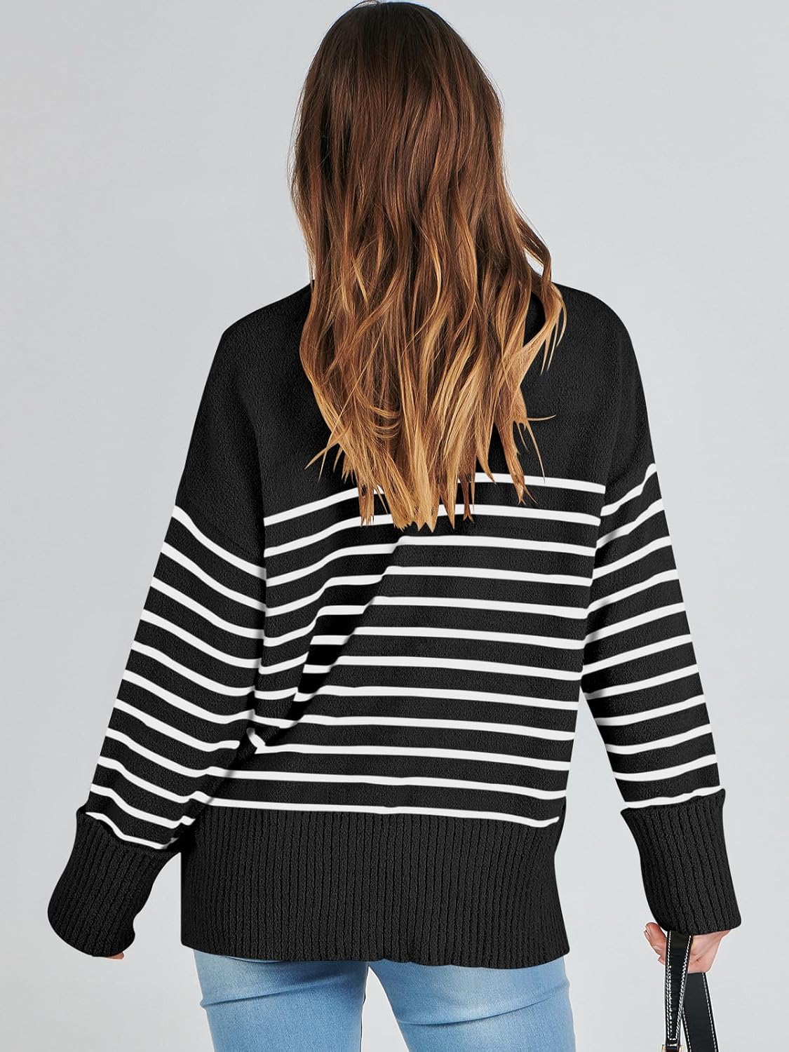 Women's Oversized Sweaters 2025 Long Sleeve Fuzzy Knit Casual Chunky Pullover Sweater Fall Outfits Clothes