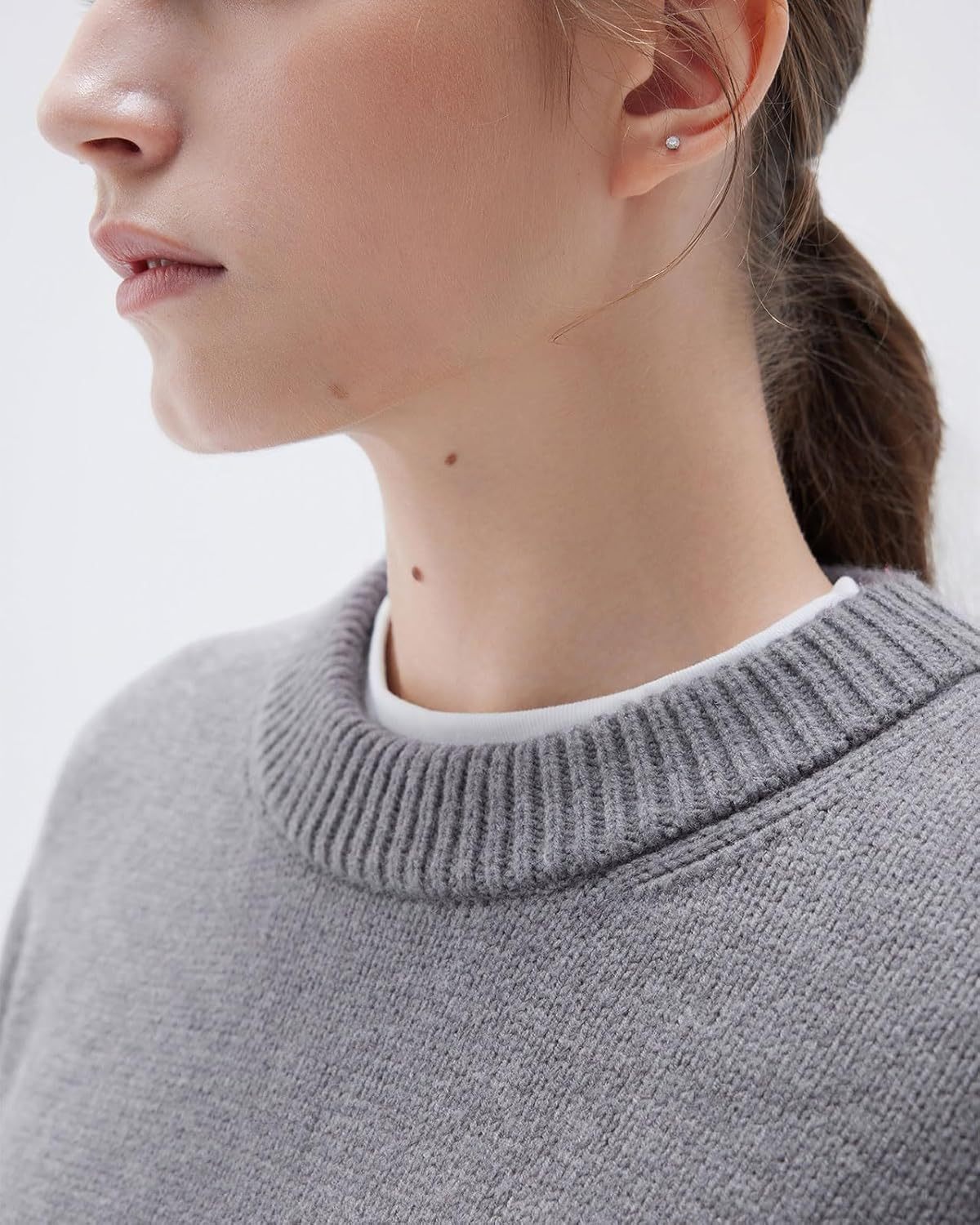 Women Cashmere Oversized Long Sleeve Pullover Sweater Crew Neck Jumpers