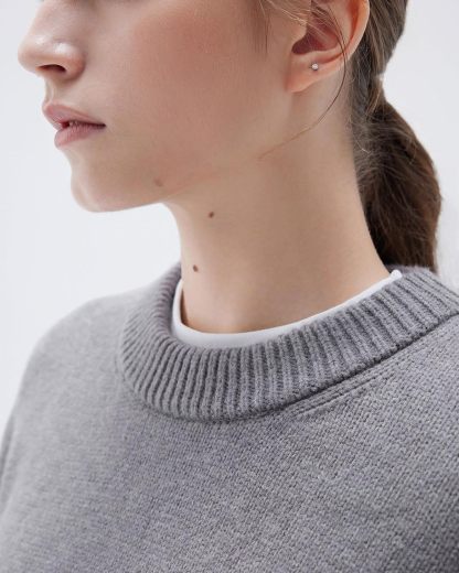 Women Cashmere Oversized Long Sleeve Pullover Sweater Crew Neck Jumpers