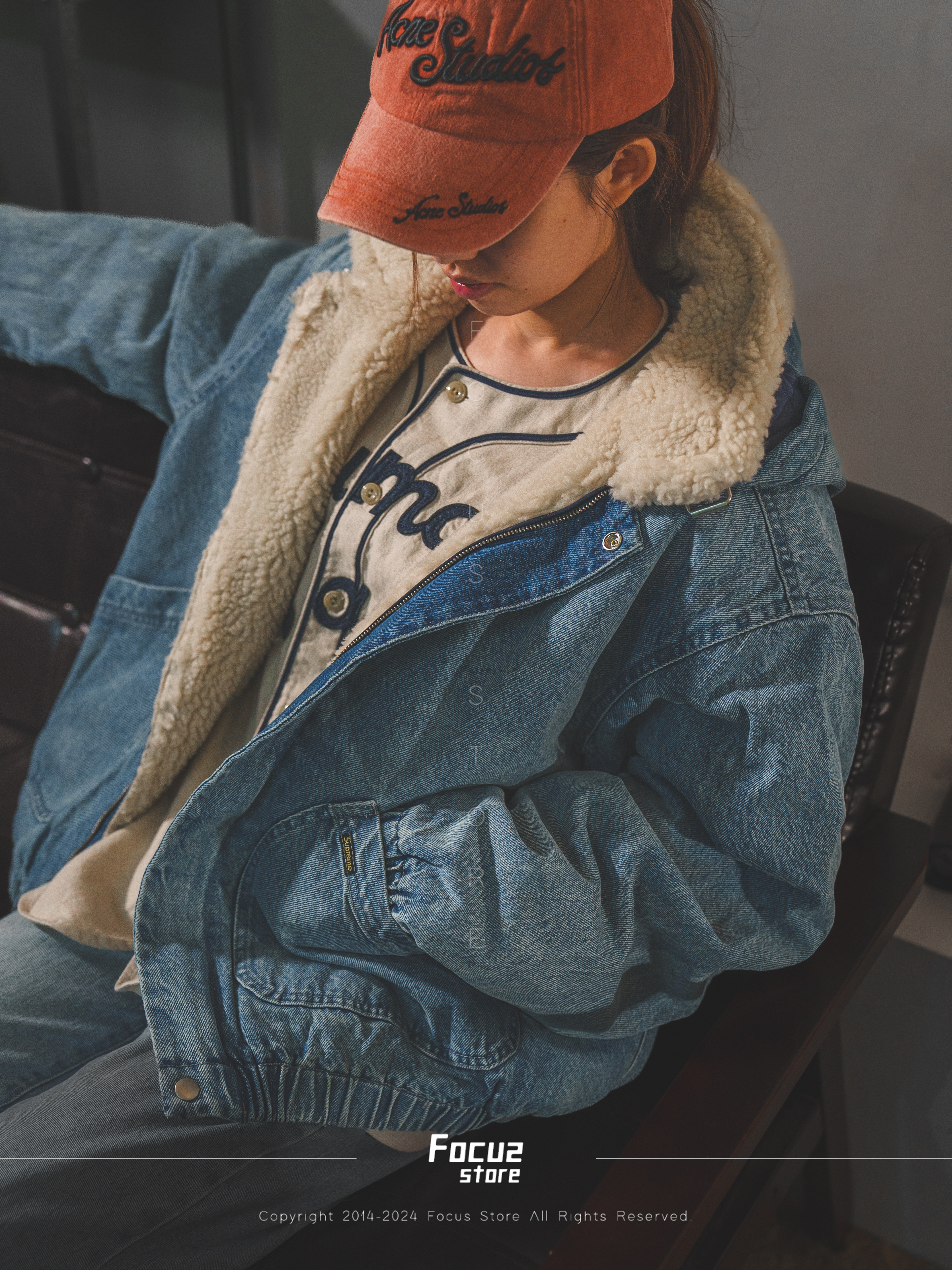  FW24 Week6 Faux Shearling Lined Bomber Jacket 