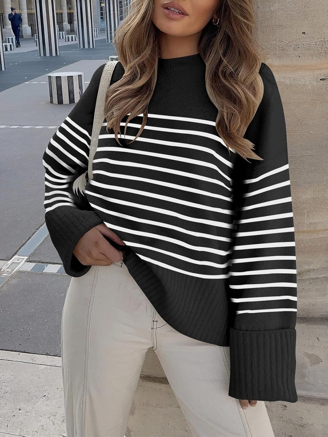 Women's Oversized Sweaters 2025 Long Sleeve Fuzzy Knit Casual Chunky Pullover Sweater Fall Outfits Clothes