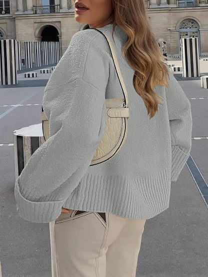 Women's Oversized Sweaters 2025 Long Sleeve Fuzzy Knit Casual Chunky Pullover Sweater Fall Outfits Clothes