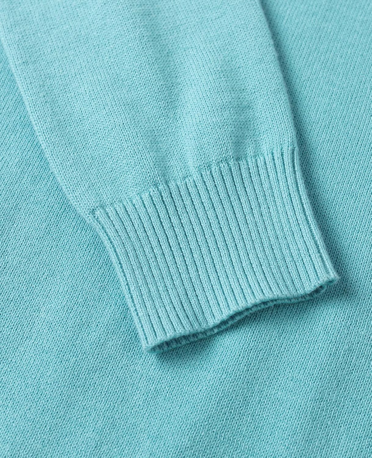 Women's Sweater 100% Cotton Long Sleeeve Pullover Sweater Soft Lightweight Knit Tops 