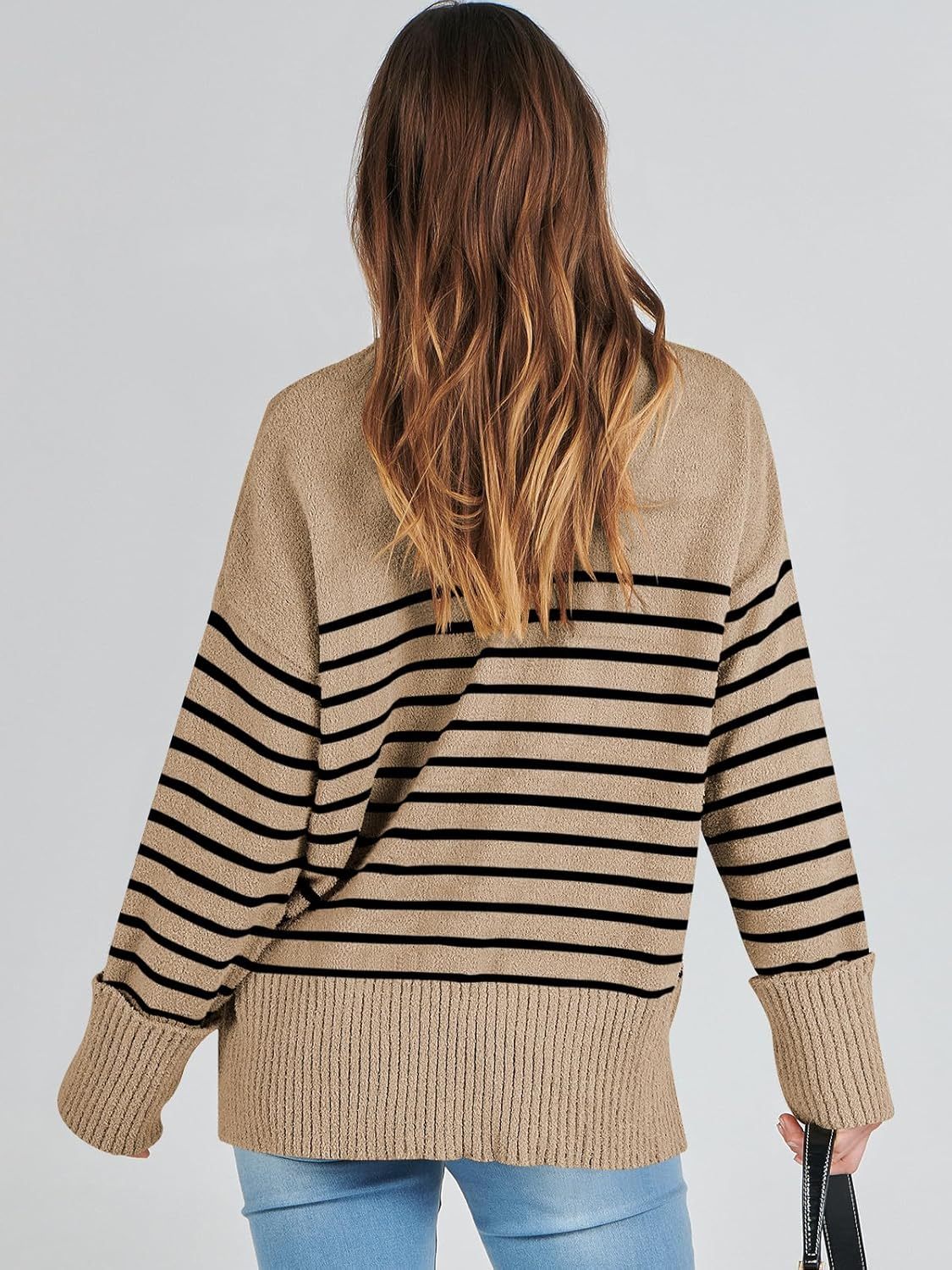 Women's Oversized Sweaters 2025 Long Sleeve Fuzzy Knit Casual Chunky Pullover Sweater Fall Outfits Clothes