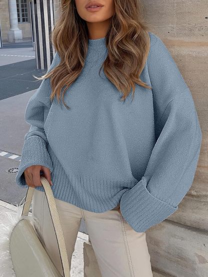 Women's Oversized Sweaters 2025 Long Sleeve Fuzzy Knit Casual Chunky Pullover Sweater Fall Outfits Clothes