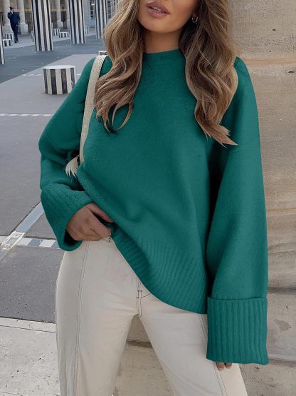 Women's Oversized Sweaters 2025 Long Sleeve Fuzzy Knit Casual Chunky Pullover Sweater Fall Outfits Clothes