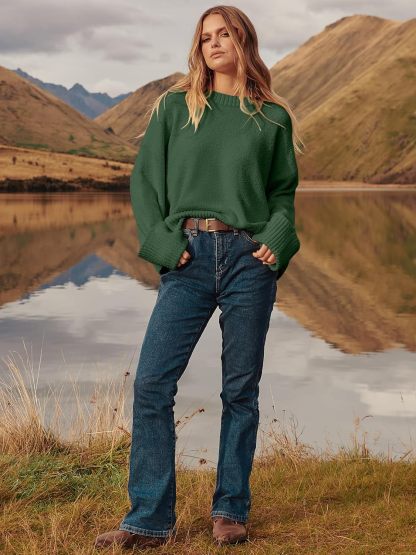 Women's Oversized Sweaters 2025 Long Sleeve Fuzzy Knit Casual Chunky Pullover Sweater Fall Outfits Clothes