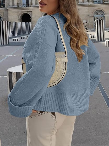 Women's Oversized Sweaters 2025 Long Sleeve Fuzzy Knit Casual Chunky Pullover Sweater Fall Outfits Clothes