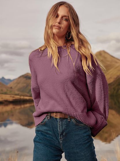 Women's Oversized Sweaters 2025 Long Sleeve Fuzzy Knit Casual Chunky Pullover Sweater Fall Outfits Clothes