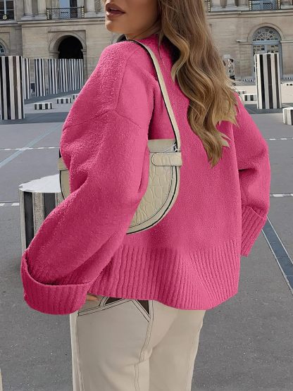 Women's Oversized Sweaters 2025 Long Sleeve Fuzzy Knit Casual Chunky Pullover Sweater Fall Outfits Clothes