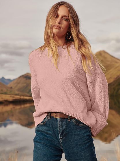 Women's Oversized Sweaters 2025 Long Sleeve Fuzzy Knit Casual Chunky Pullover Sweater Fall Outfits Clothes