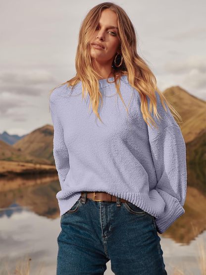 Women's Oversized Sweaters 2025 Long Sleeve Fuzzy Knit Casual Chunky Pullover Sweater Fall Outfits Clothes