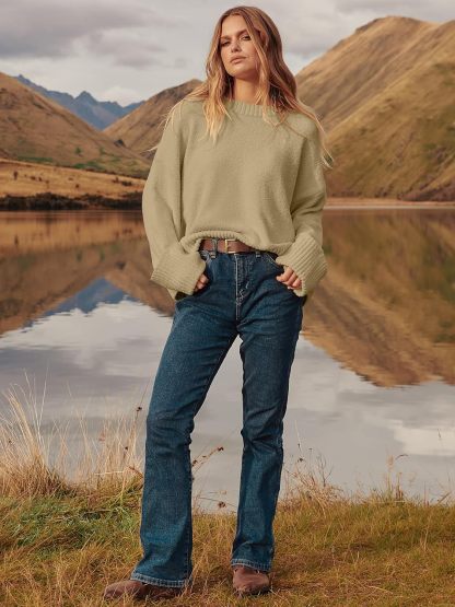 Women's Oversized Sweaters 2025 Long Sleeve Fuzzy Knit Casual Chunky Pullover Sweater Fall Outfits Clothes