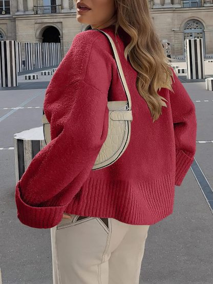 Women's Oversized Sweaters 2025 Long Sleeve Fuzzy Knit Casual Chunky Pullover Sweater Fall Outfits Clothes