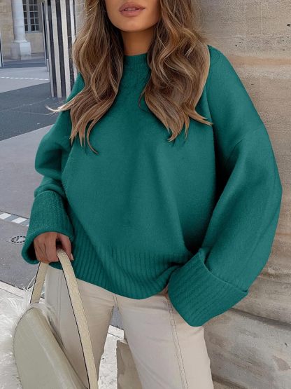 Women's Oversized Sweaters 2025 Long Sleeve Fuzzy Knit Casual Chunky Pullover Sweater Fall Outfits Clothes