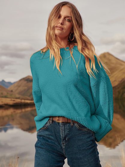 Women's Oversized Sweaters 2025 Long Sleeve Fuzzy Knit Casual Chunky Pullover Sweater Fall Outfits Clothes