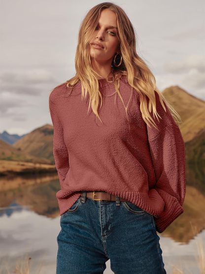Women's Oversized Sweaters 2025 Long Sleeve Fuzzy Knit Casual Chunky Pullover Sweater Fall Outfits Clothes