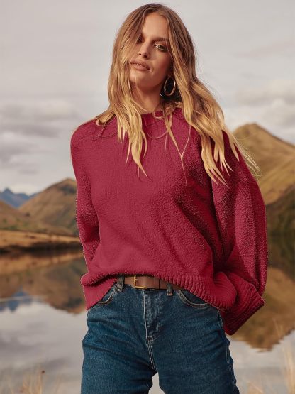 Women's Oversized Sweaters 2025 Long Sleeve Fuzzy Knit Casual Chunky Pullover Sweater Fall Outfits Clothes