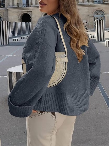 Women's Oversized Sweaters 2025 Long Sleeve Fuzzy Knit Casual Chunky Pullover Sweater Fall Outfits Clothes