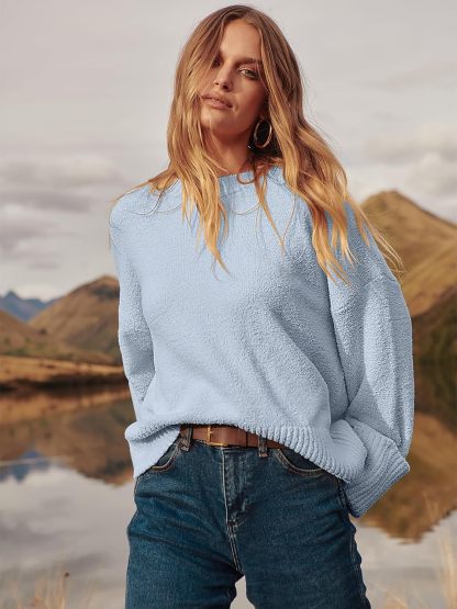 Women's Oversized Sweaters 2025 Long Sleeve Fuzzy Knit Casual Chunky Pullover Sweater Fall Outfits Clothes
