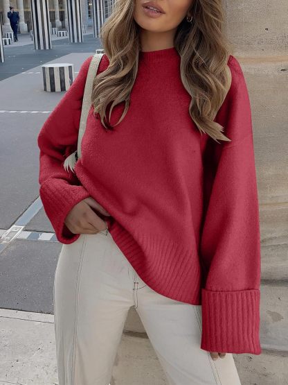Women's Oversized Sweaters 2025 Long Sleeve Fuzzy Knit Casual Chunky Pullover Sweater Fall Outfits Clothes